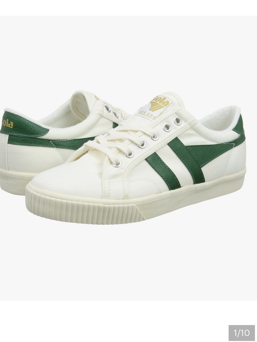 Gola Green and White Women's Sneakers size 6